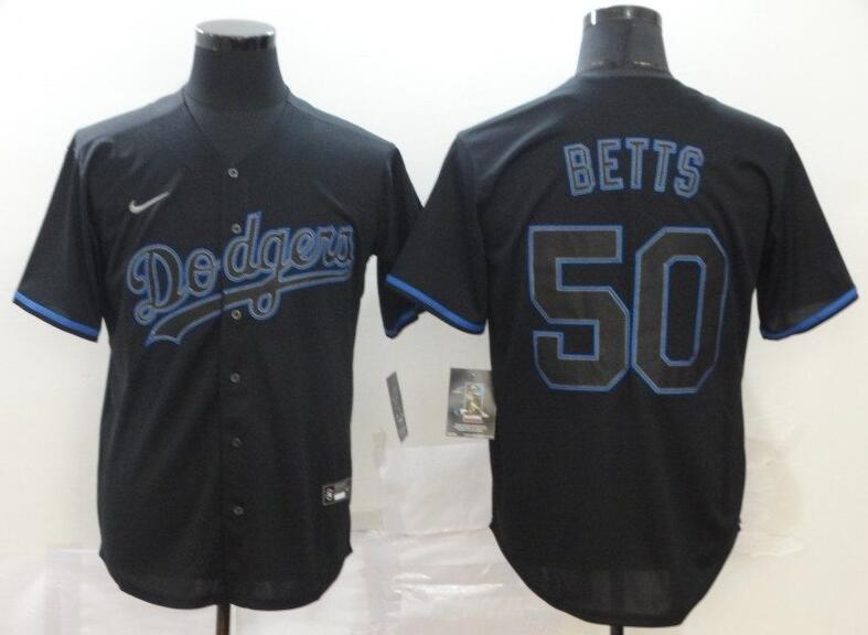 Men's Los Angeles Dodgers ACTIVE PLAYER Custom 2020 Black Cool Base Stitched Baseball Jersey